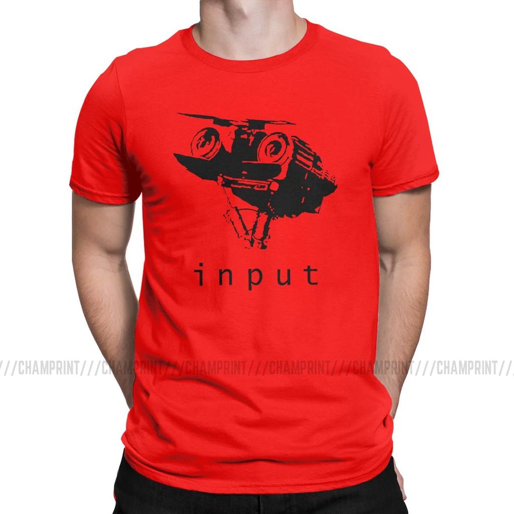 Casual Input TShirt Men Crew Neck T Shirts Short Circuit Johnny 5 80s Retro Robot Movies Short Sleeve Tee Shirt Graphic Tops