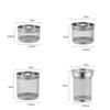 New Stainless Steel Tea Strainer Multifunction Mesh Mesh Filter With Lid Reusable Spice Infuser Kitchen Accessories