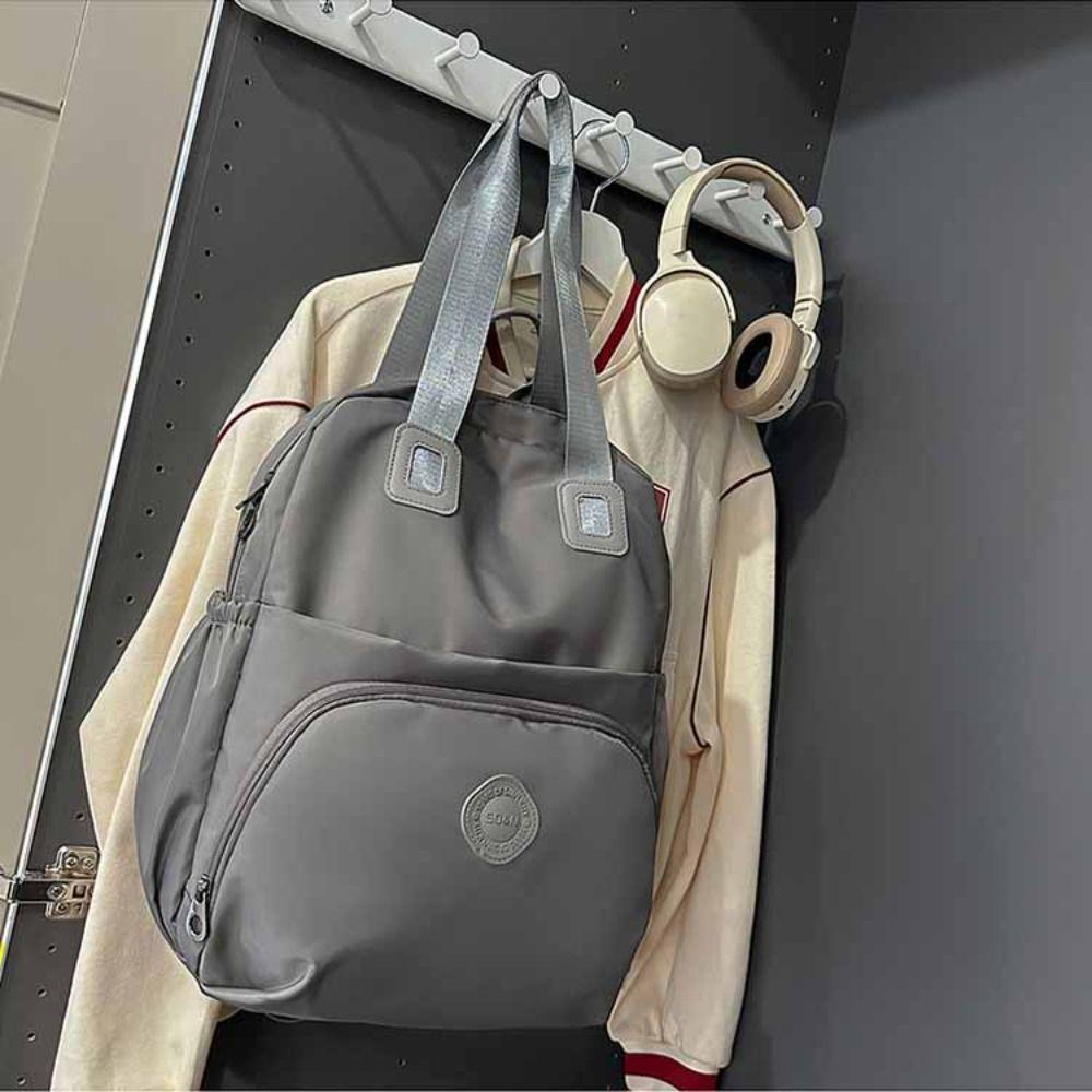Solid Color Travel Shoulder Bag Korean Style Fitness Bag Cute Sport Nylon Backpack  Travel