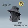 Chapéus de sol de verão com proteção UV para caça ao ar livre, boné de pesca para homens, mulheres, caminhadas, camping, viseira, chapéu de balde, aba de pescoço, chapéu de pescador