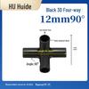 Three-Dimensional Plastic Right Angle Joint Connector for Tent and Studio Accessories