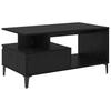 Coffee Table Black Oak Effect 90 x 49 x 45 cm Engineered Wood