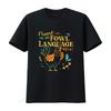 Vivay Fluent In Fowl Language Funny Novelty Chicken Lover T Shirt for Women s vintage Washed fashion streetwear Breathable