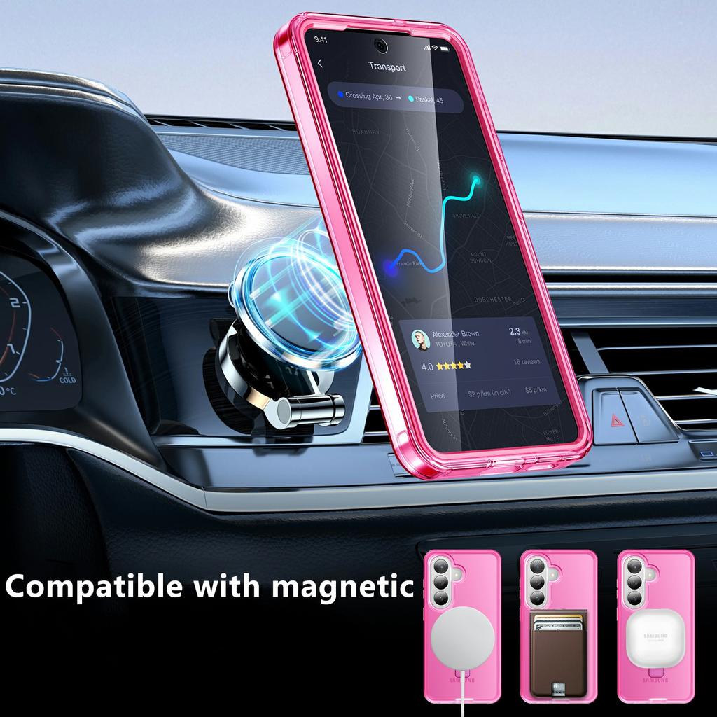 For iPhone 17 Pro Max Magnetic Case TPU + PC Shockproof Phone Cover