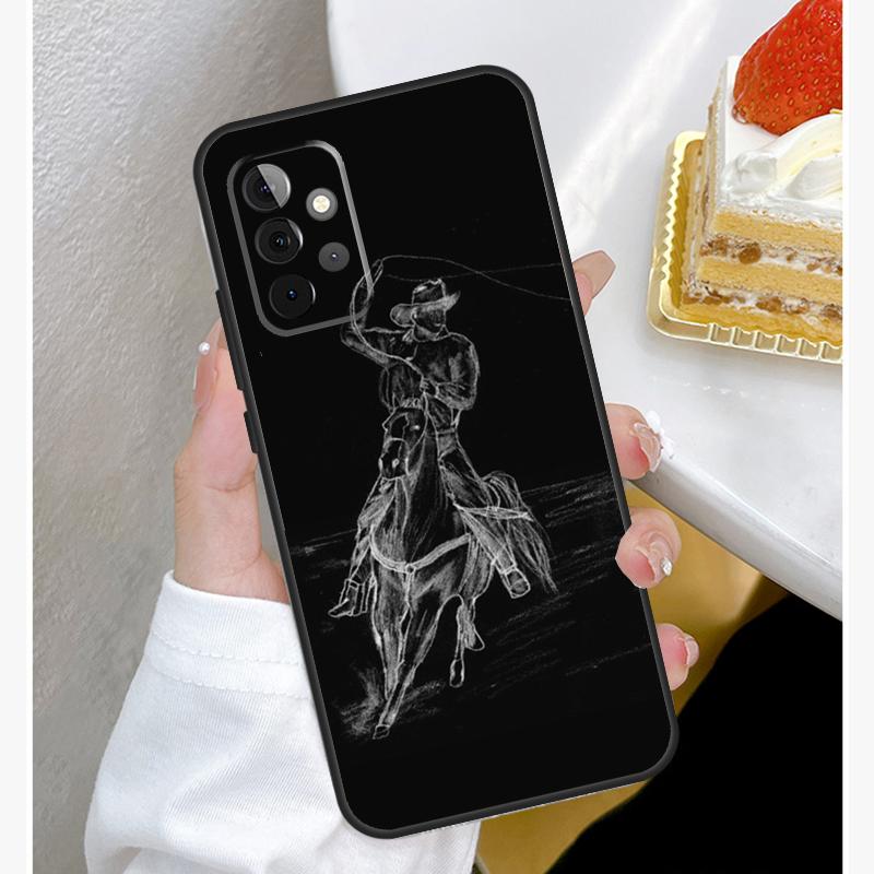 Extreme Sport Rodeo Cowboy Lasso Case For Samsung Galaxy A55 A35 A15 A14 A34 A54 A73 A53 A33 A23 A13 A12 A32 A52 A51 Cover