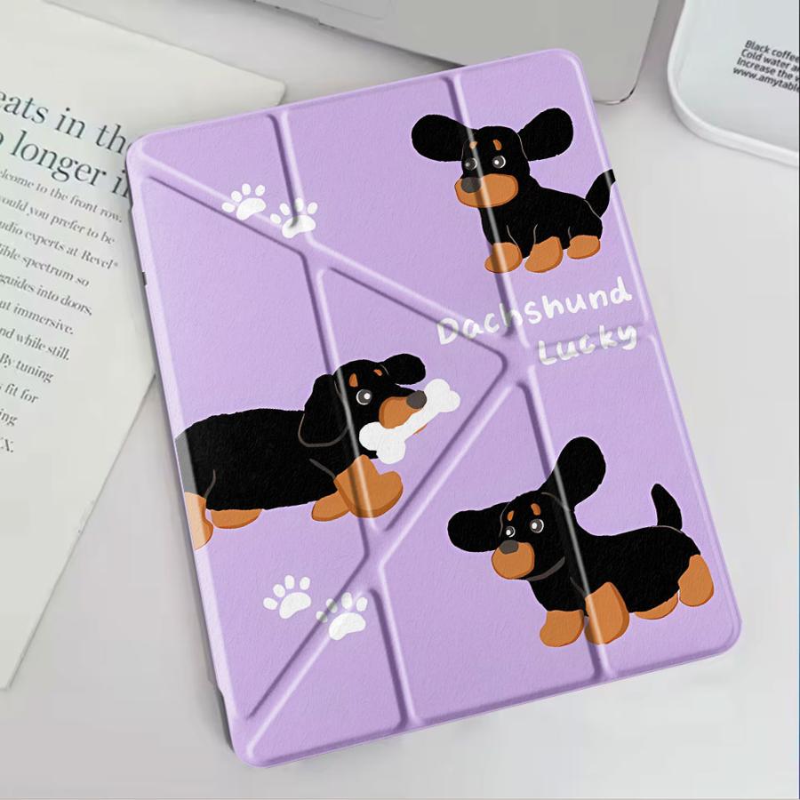 Funny Dog Happy Holder Cover Tablet Case For iPad Air 4 5 M3 M2 1 2 M4 11inch Mini 6 7 Pro 2025 Pro 11th 10th 9th 8th 7th