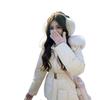 Autumn and Winter New Down Cotton-padded Clothes Women's Big Fur Collar Hooded Cotton-padded Clothes Cotton-padded Jackets Winter Bread Clothes Jacket