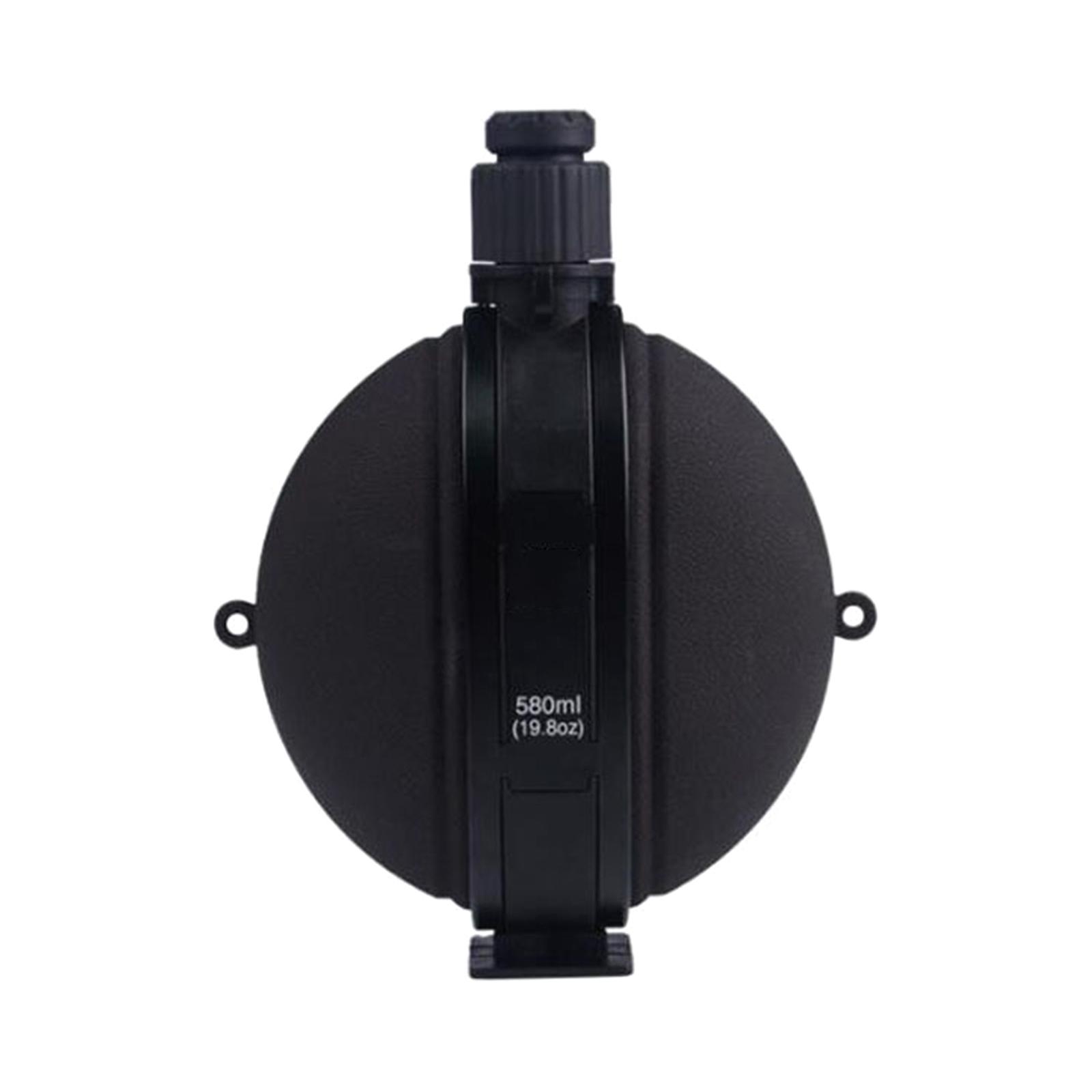 

580ML Collapsible Water Bottle Gym Drinking Water Bottle with D Hook Leakproof Reusable Pocket Foldable Water Bottles чёрный