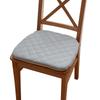 Solid Wood Dining Chair with Cotton Linen Cushion