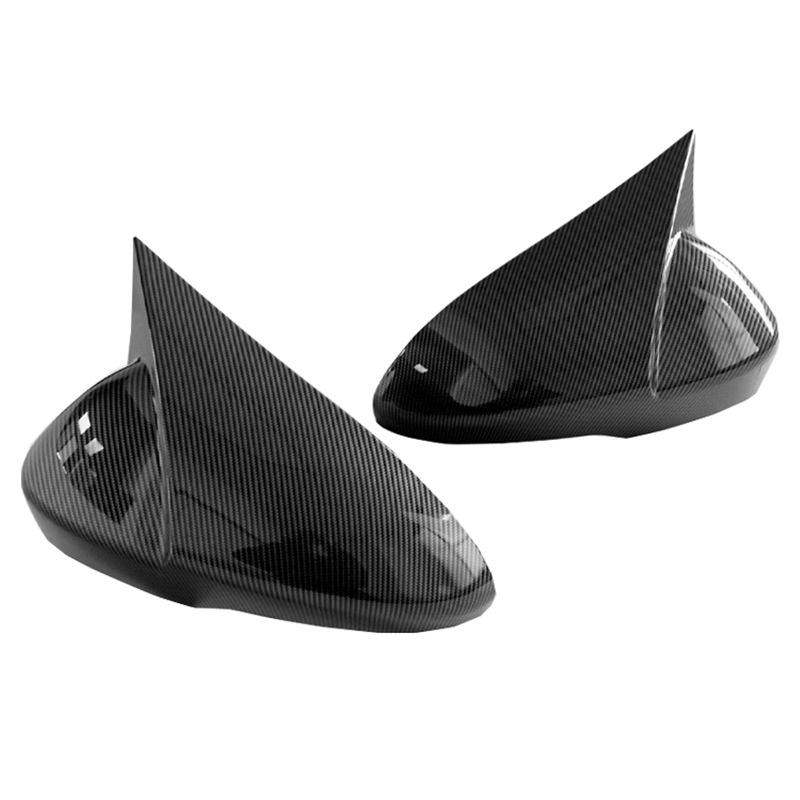 Volkswagen Golf 6 Carbon Fiber Pattern Rearview Mirror Shell Gloss Black Protective Cover