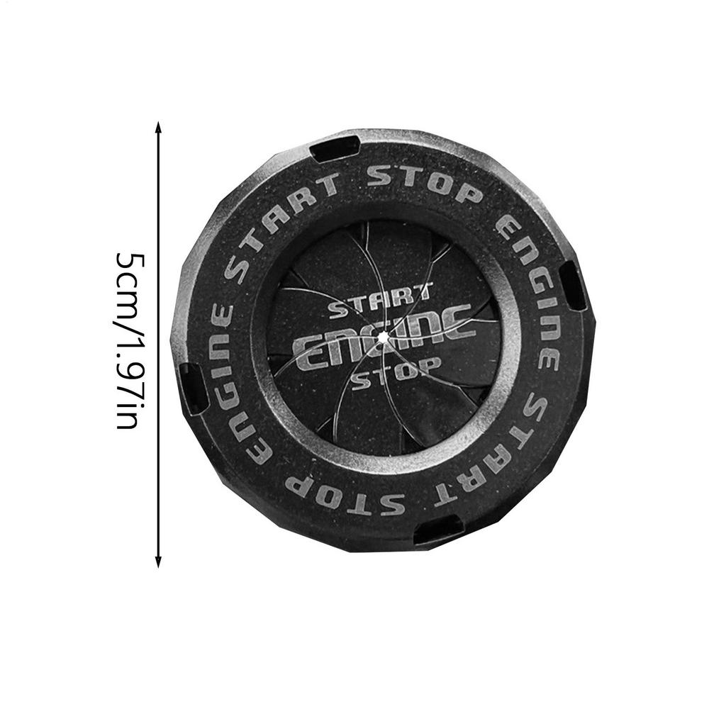 1Pc Car Moto Engine Start Stop Button Cover Blade-type Rotatable Protection Caps For IgnitionSwitch Interior Decoration Sticker