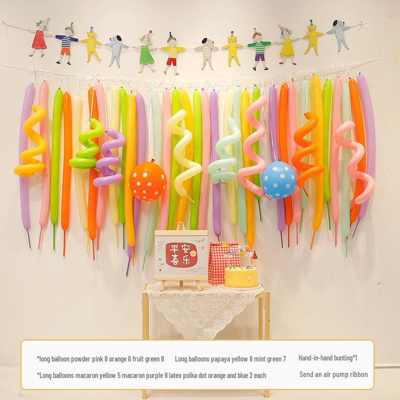 Bunte Spiralballons für Klassenzimmer- & Erstgeburtstagsdekorationen