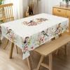Spring Floral Bird Rectangle Tablecloth for Table Decor Summer Watercolor Flowers Kitchen Dining Table Cloth Wedding Decorations