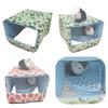 Hamster Winter Bed Warm Cave Cozy Hideout Bottomless House Cute Print for Small Animals Ferrets Playing Sleeping