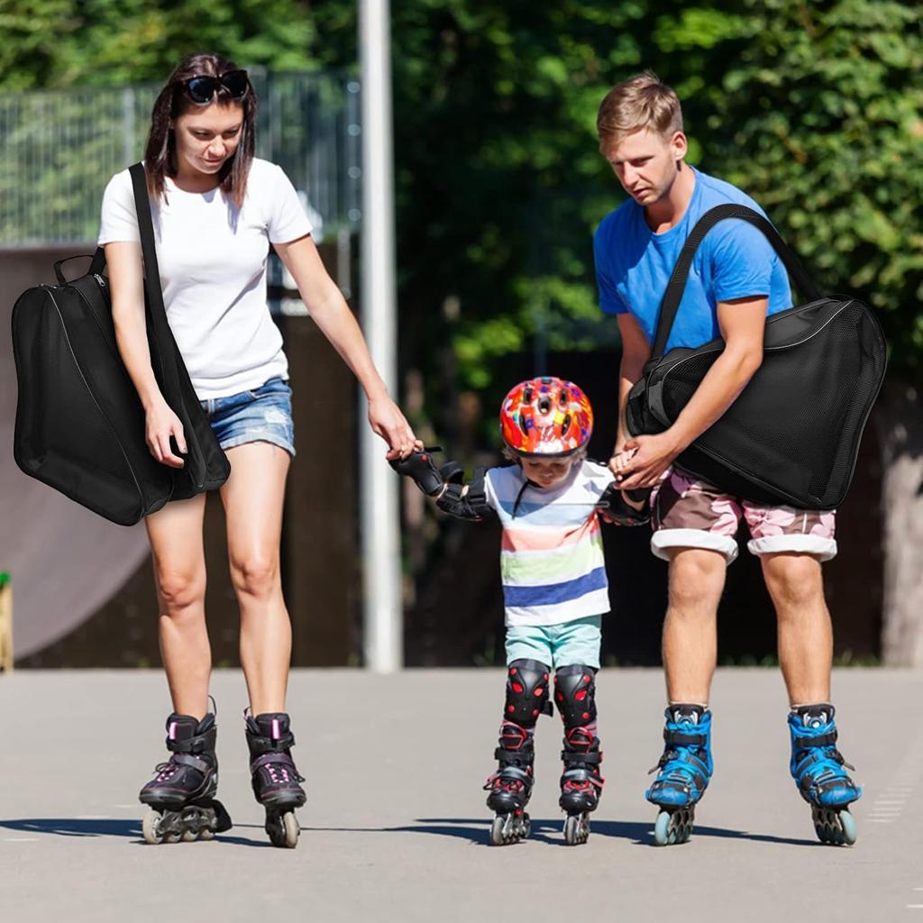 Koundeneko Roller Skate Handbag or Shoulder Breathable Mesh Roller Skate Ski Perfect for Skating Indoor Practice and Outdoor with Ski Strap Bag,