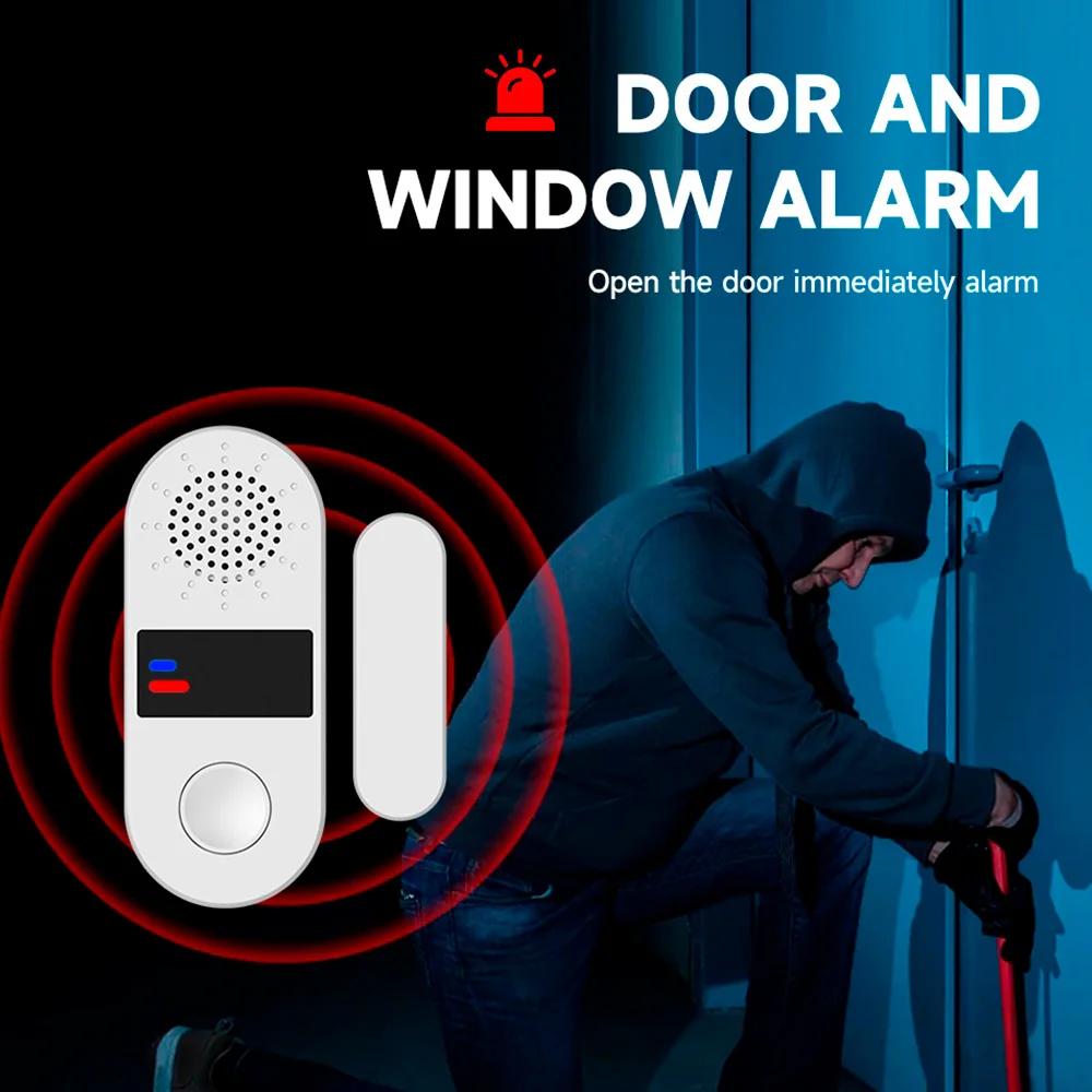 Tuya ZigBee Water Door Window Sensor 130dB Sound Control Alexa Door Detectors Open/Close APP Remote Light Alarm System