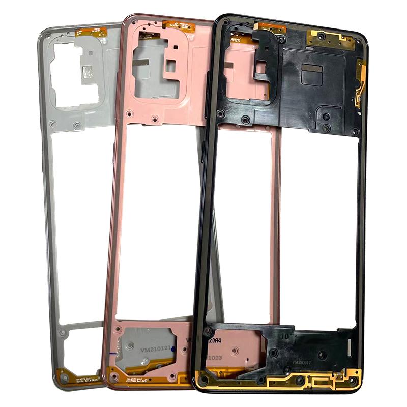 A71 Middle Frame For Samsung Galaxy A71 2020 A715 A715F Housing Middle Frame+Battery Cover Rear Housing Back Case +SIM Card