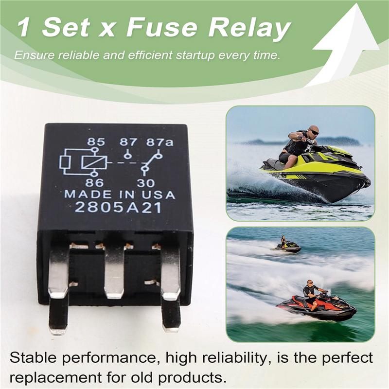 For BRP Seadoo Jetski Fuse Box, Fuse, Power Relay Green: 30Ah Brown: 5Ah Blue: 15Ah