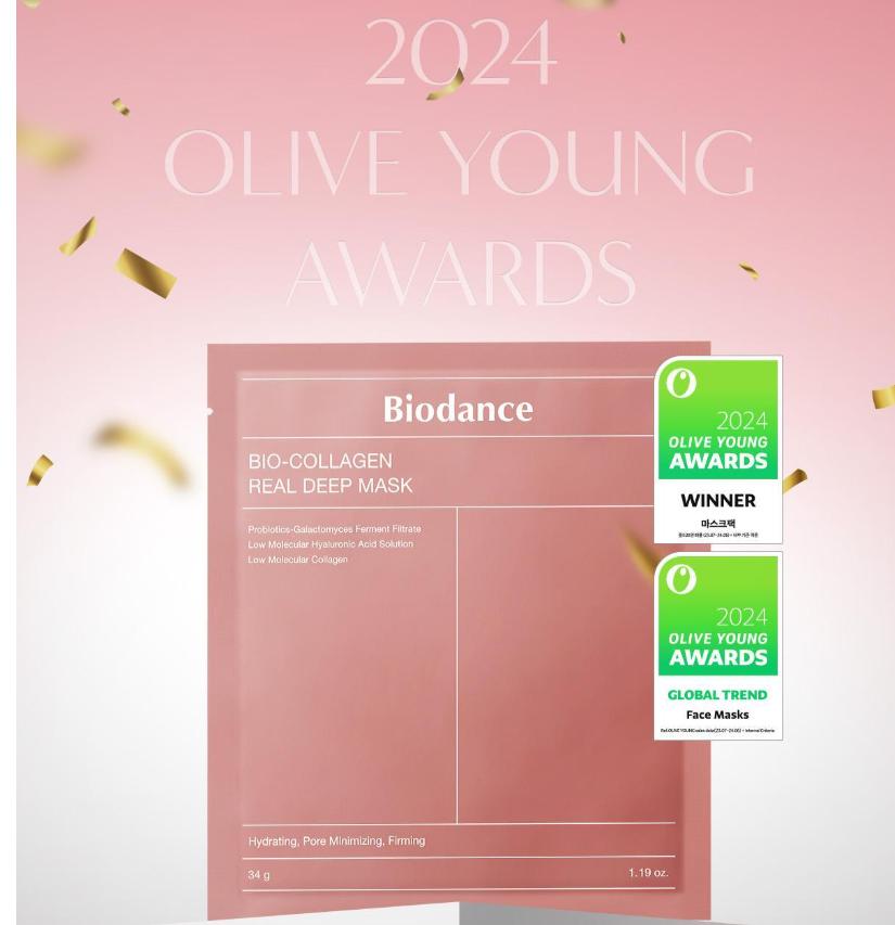 Biodance Bio Collagen Real Deep Mask Pack – Intensive Firming & Hydrating Sheet Mask