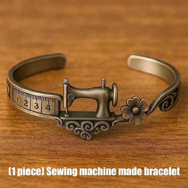 Creative Sewing Machine Shape Alloy Bracelets Sewing Machine Shape Bangle Unisex Handcrafted Festival Wear Accessory