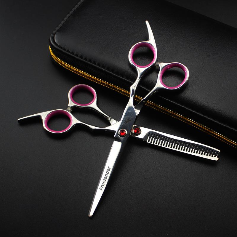 Slant Tail Gem Model, Hair Scissors, Flat Scissors, Tooth Scissors, Thin Scissors, Set.