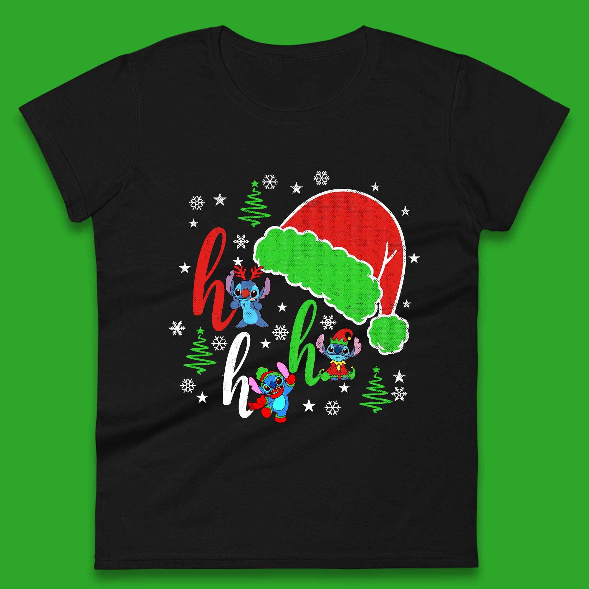 Ho Ho Ho Christmas Stitch Womens T-Shirt Mens Tops Tees Unisex S