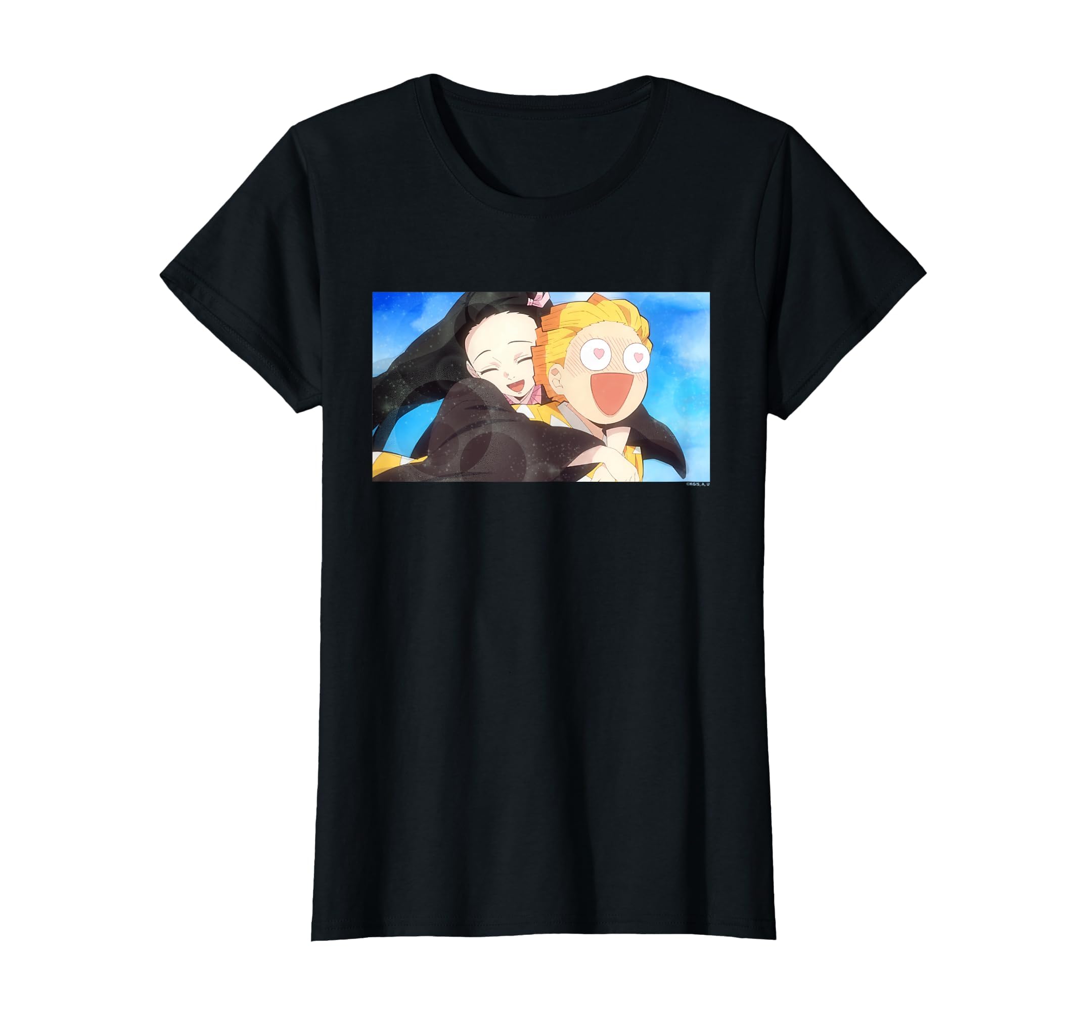 Demon Slayer Kimetsu no Yaiba Nezuko and Zenitsu Anime Love TShirt S
