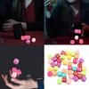50 Pcs Six Sided Dices Acrylic Dices Board Game Acessories Table Game Dices Colorful Dices for Game