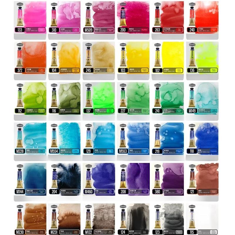 15Ml-tubular Professional Painter Watercolor Pigment Outdoor Sketching Portable Supplies Artist Hand-painted Watercolor Creation