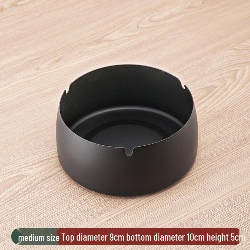 Stainless Steel Windproof Ashtray - Durable, Stylish, and Large for Bars, Cafes, and Hotels