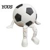 Classic Football Pattern Ornament 3D Printed Soccer Ball Buddy Figurine with Articulated Legs, Decorative Sports Collectible, Durable Desktop