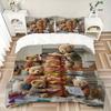 3pcs Anime Teddy Bear Bedding Set - Includes One Quilt Cover and Two Pillowcases (No Core) - Perfect for Bedroom and Guest Room Decoration,