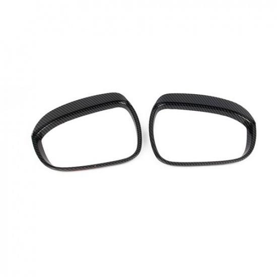 Carbon Fiber Style Side Door Mirror Visor Molding Trim For Mitsubishi Outlander