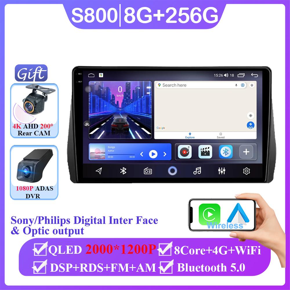 Android 14 Car Radio Stereo Head Unit For Toyota Wish 2010 -2018 Auto Carplay GPS Navigation Multimedia Player No 2din DVD 7862