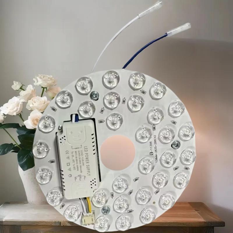Circular LED Energy-Saving Light Chandlier Source, 15/24W, Magnetic, Replaceable Panel