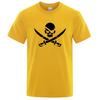 Pirate Skull Logo Funny Print T-Shirts Men Women Loose Tshirs Breathable Summer T-Shirts 100% Cotton Oversize Casual Tee Clothes
