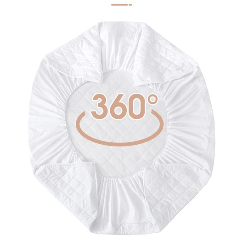 100% Waterproof Mattress Protector Solid Color Quilted Elastic Fitted Sheets with Deep Pocket Single Double Size Mattress Cover