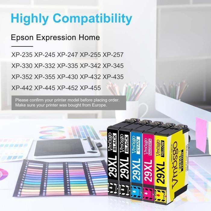 6 x Cartouche d'encre epson 29 29 XL compatible Expression Home XP-342 XP-245 XP-442 XP-235 XP-335 XP-432 XP-435 XP-332 XP-345 XP-24