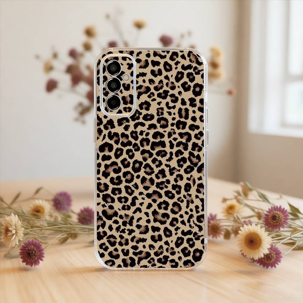 

Leopard Print Phone Case Transparent Silicone Soft For SamsungA10,12,20,21S,30,31,40,50,51,52,70,71 Samsung a514g