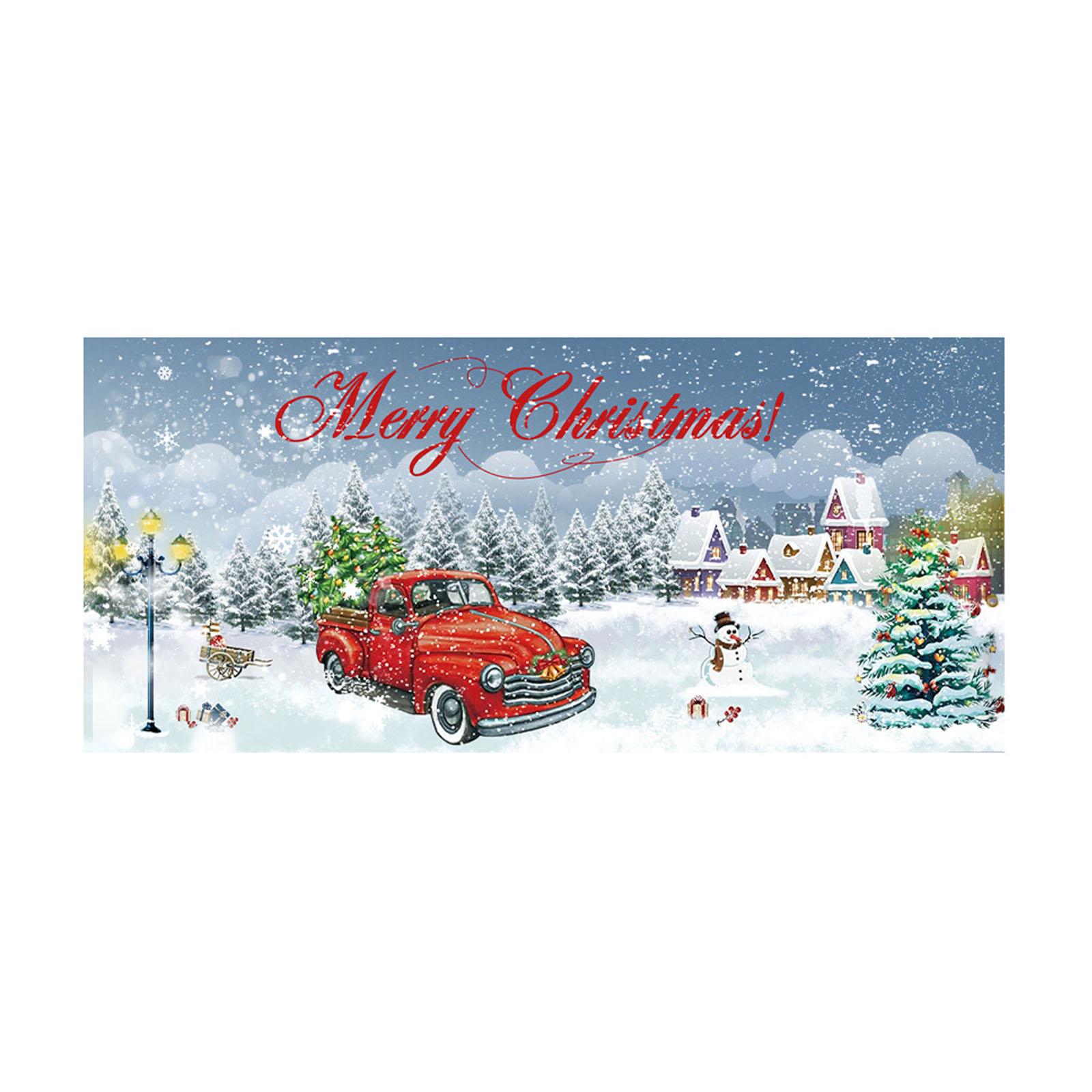 

7x16 Ft Christmas Garage Door Cover, Large Garage Door Christmas Decoration, Garage Banner, Cheerful Garage Mural One Size