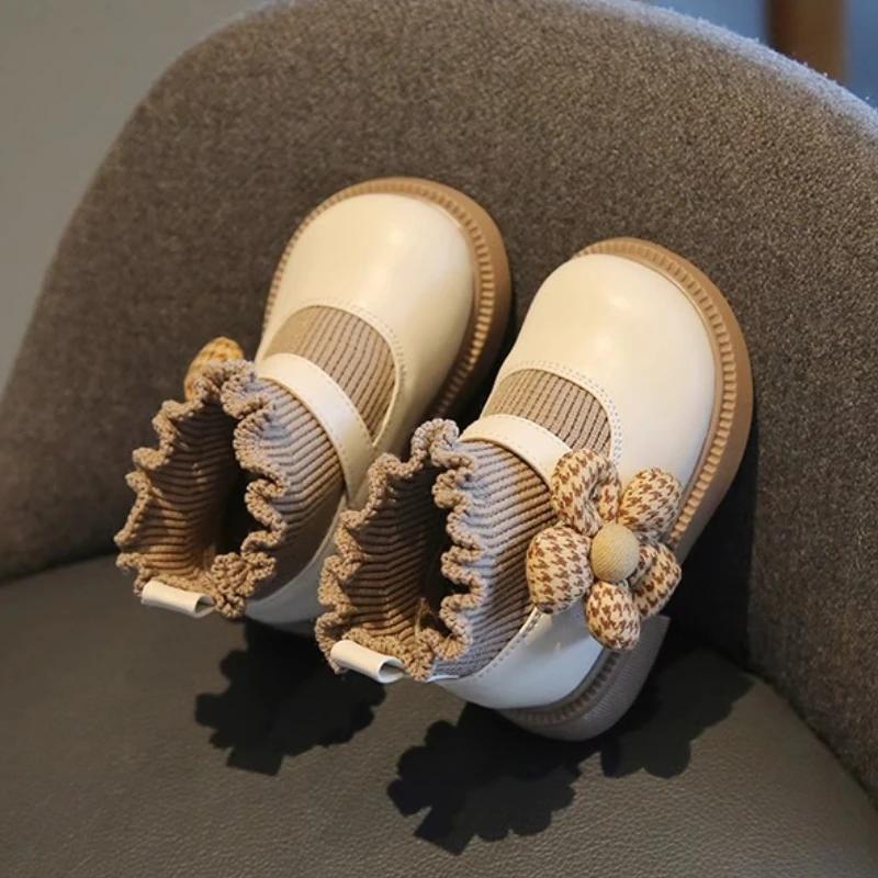 Spring Fashion Soft Soled Baby Girl Shoe Princess Flower Elegant Baby Shoes Stylish Versatile Popular Daily Casual Shoe Zapatos