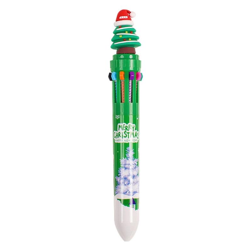 Christmas Pen Retractable Ballpoint Pen Christmas Party Favor Supplies for Kid Student Calss Reward