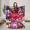 Warm Blanket Picnic Alastor Game VOX H-Hazbin Hotel Throw Blanket Flannel Bedspread For Couch Bed Fluffy Sofa Bed Cover