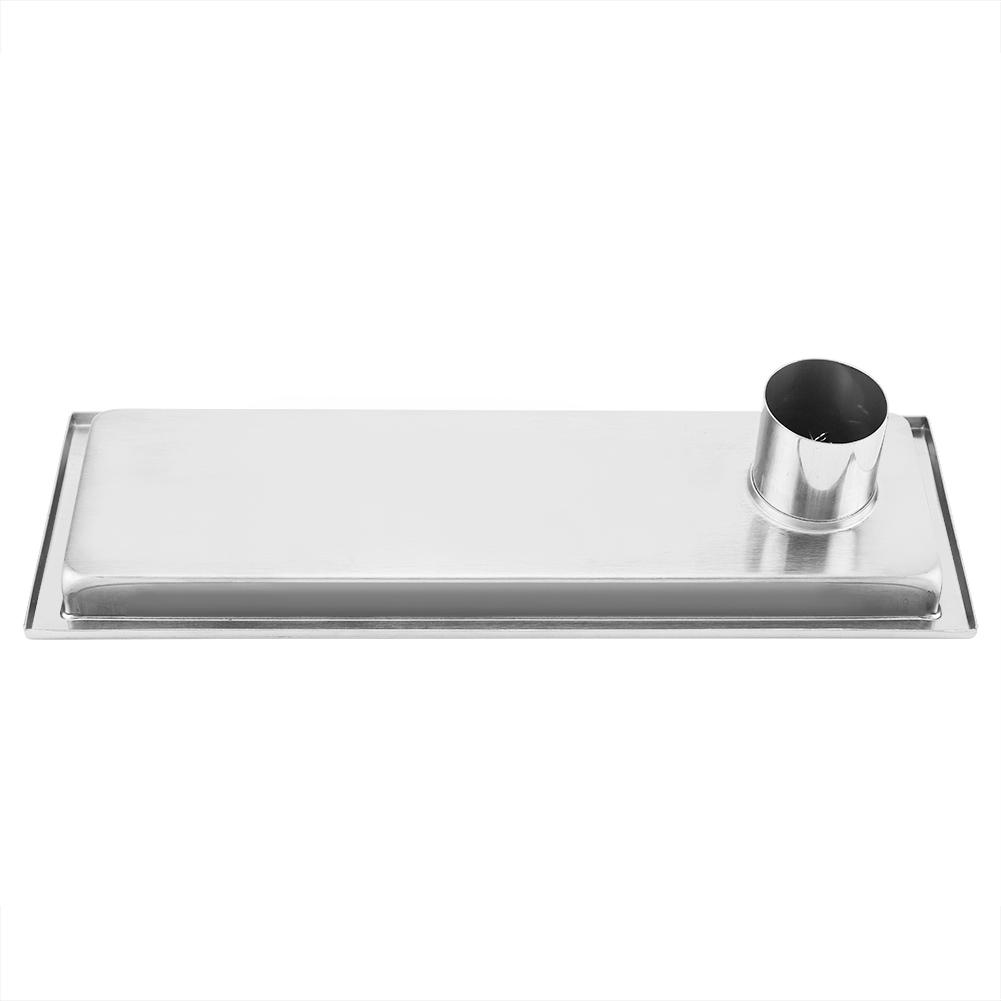 Large   Stainless Steel Rectangle Shower Floor Drain Bathroom Drainage Gully(mid Drainage)