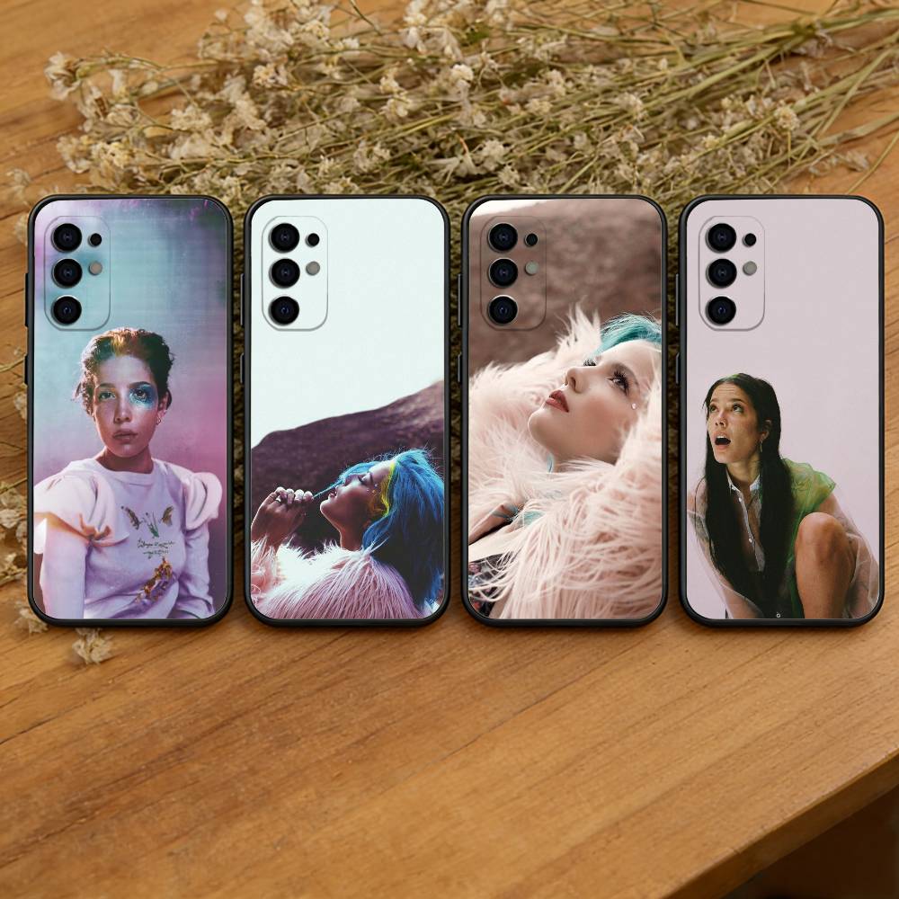 Singer Halsey Phone Case For Samsung S25,S24,S21,S22,S23,S30,Ultra,S20,Plus,Fe,Soft Silicone Black Cover