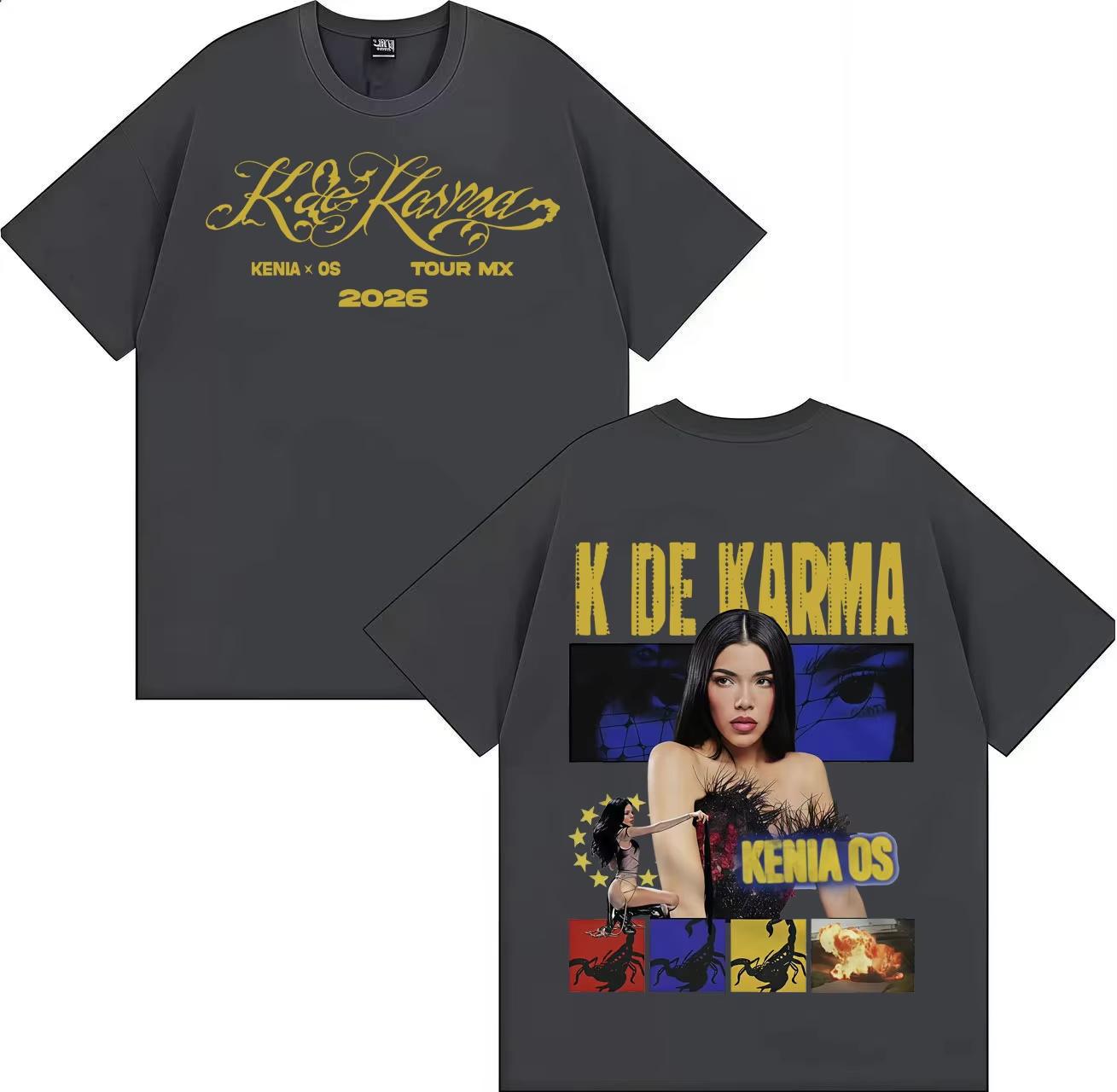 

Singer Kenia Os 2026 Fashion Double Sided Print T Shirt Hip Hop Tshirt Unisex Women Gothic Cotton Short Sleeve Tshirt Streetwear S