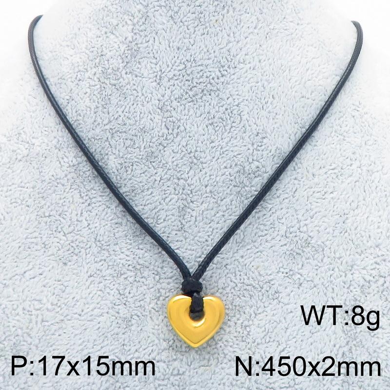 Minimalist Stainless Steel Pendant Necklace for Men Women Star/Heart/Hexagon Charm on Black Nylon Cord Choker Trendy Jewelry