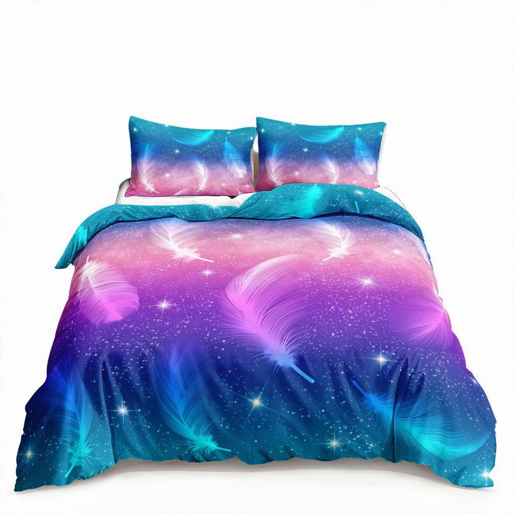 Farmhouse Animal Cow Three-piece Quilt Cover Cow Digital Printing Bedding Set Bed Cover