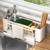 Miling Kitchen Sink Faucet Organizer with Drain Rack