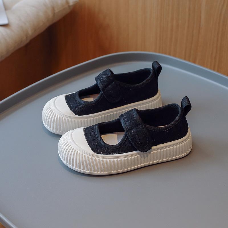 Girls' canvas shoes, soft-soled baby shoes, new autumn styles, little girls' princess shoes, children's Mary Jane shoes